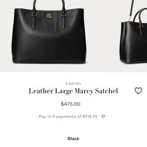 Authentic Polo Ralph Lauren large leather Marcy